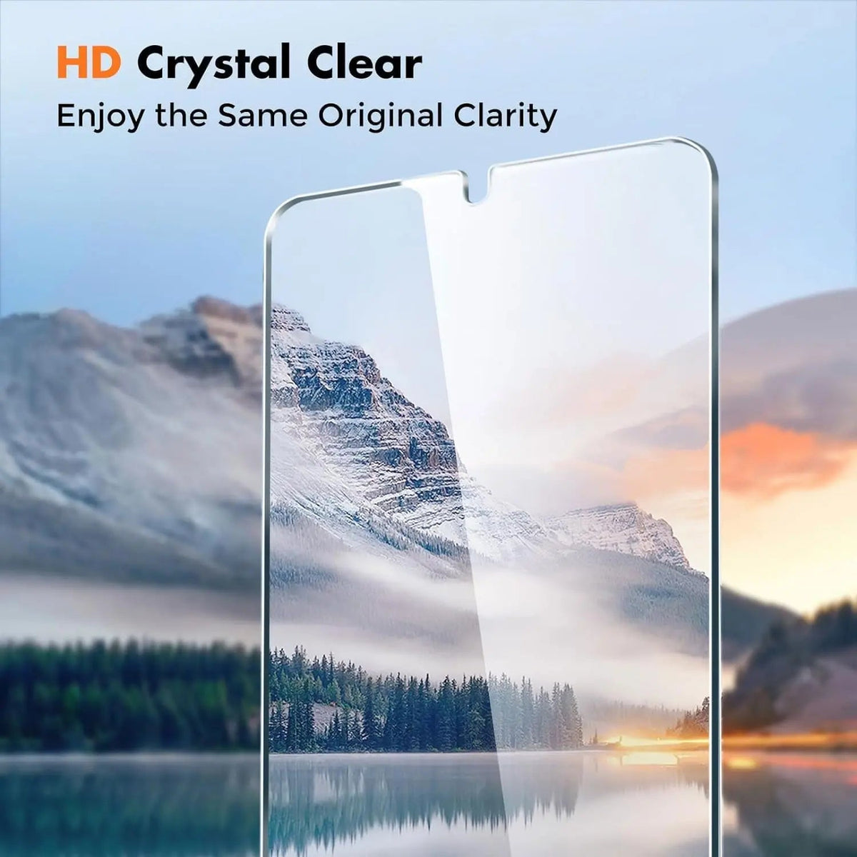 Entronix Clear Screen Protector Compatible with Galaxy A52 - 2-Piece Combo
