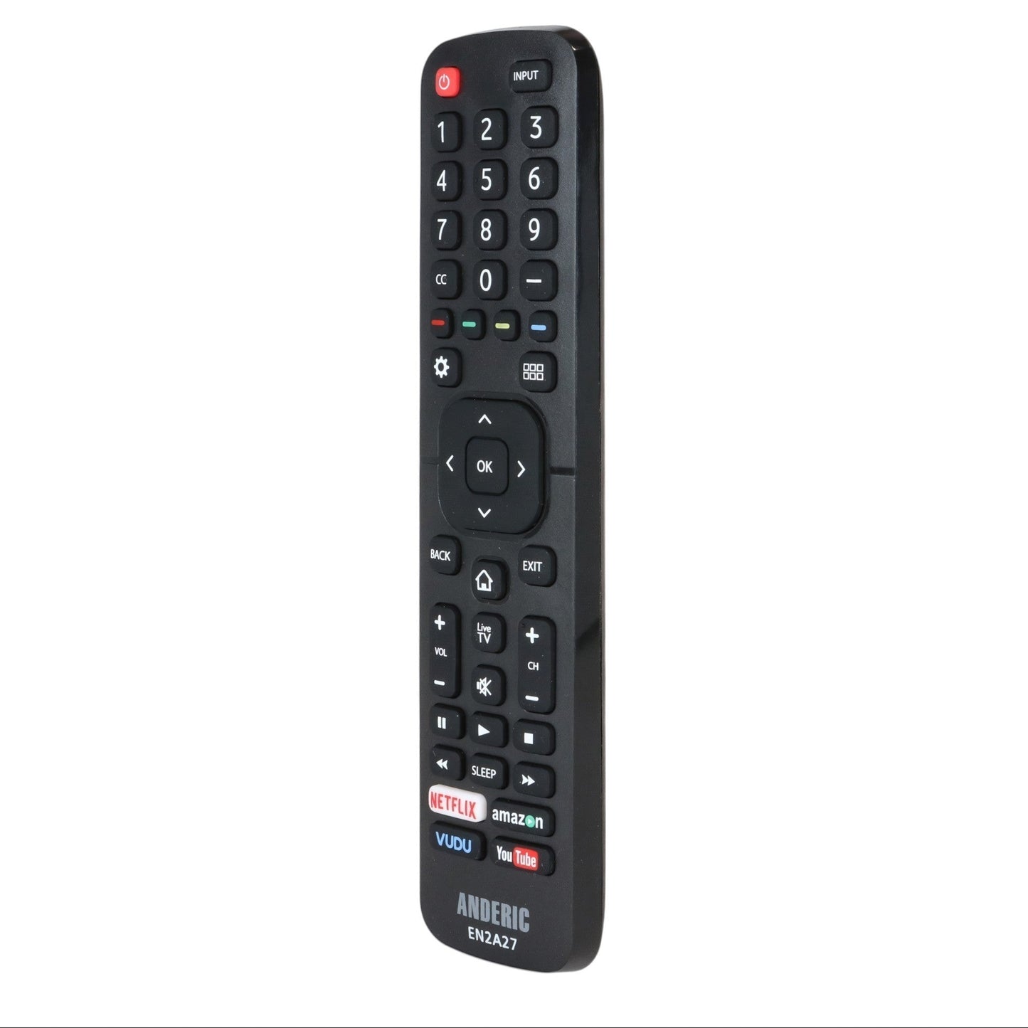 Anderic Substitute for Hisense EN2BK27H Smart TV Remote Control [EN2A27]