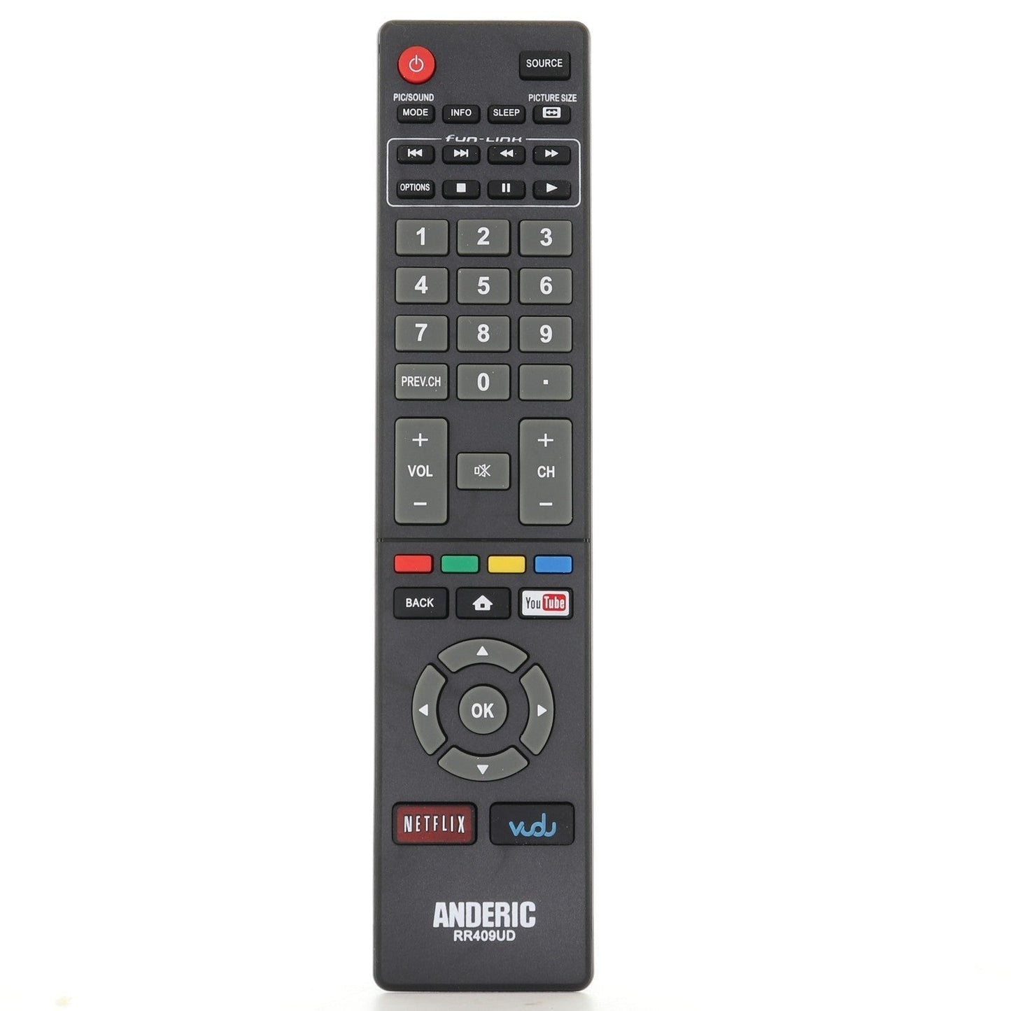 Anderic Substitute for Magnavox NH418UP TV Remote Control [RR409UD]
