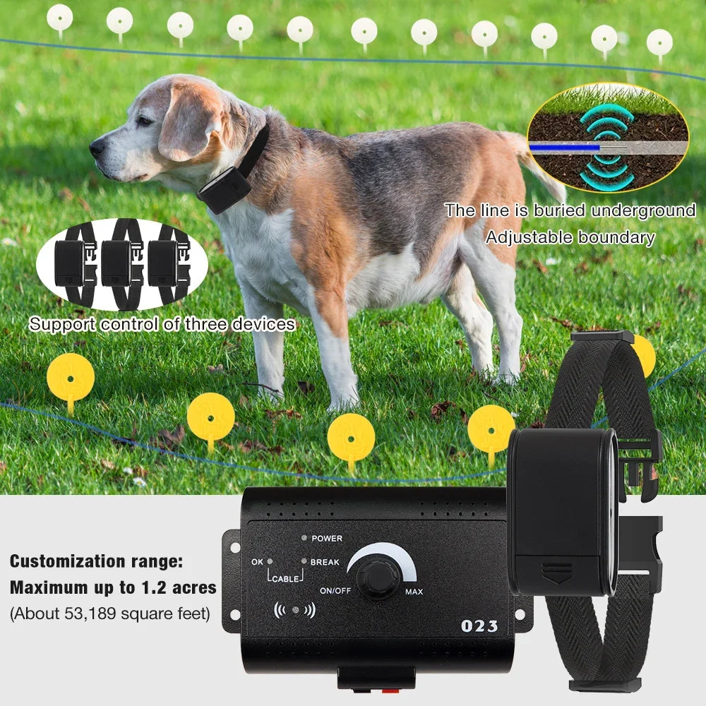 HT-023 Pet Electronic Fencing System Rechargeable Dog Training Device Electric Dog Fence Beep Shock Collar for Pet Supplies
