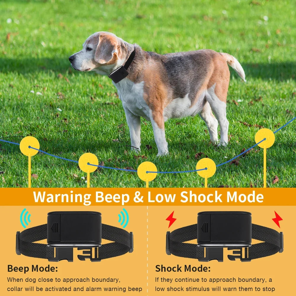 HT-023 Pet Electronic Fencing System Rechargeable Dog Training Device Electric Dog Fence Beep Shock Collar for Pet Supplies