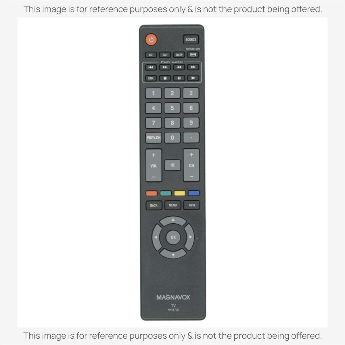 Anderic Substitute for Magnavox NH418UP TV Remote Control [RR409UD]