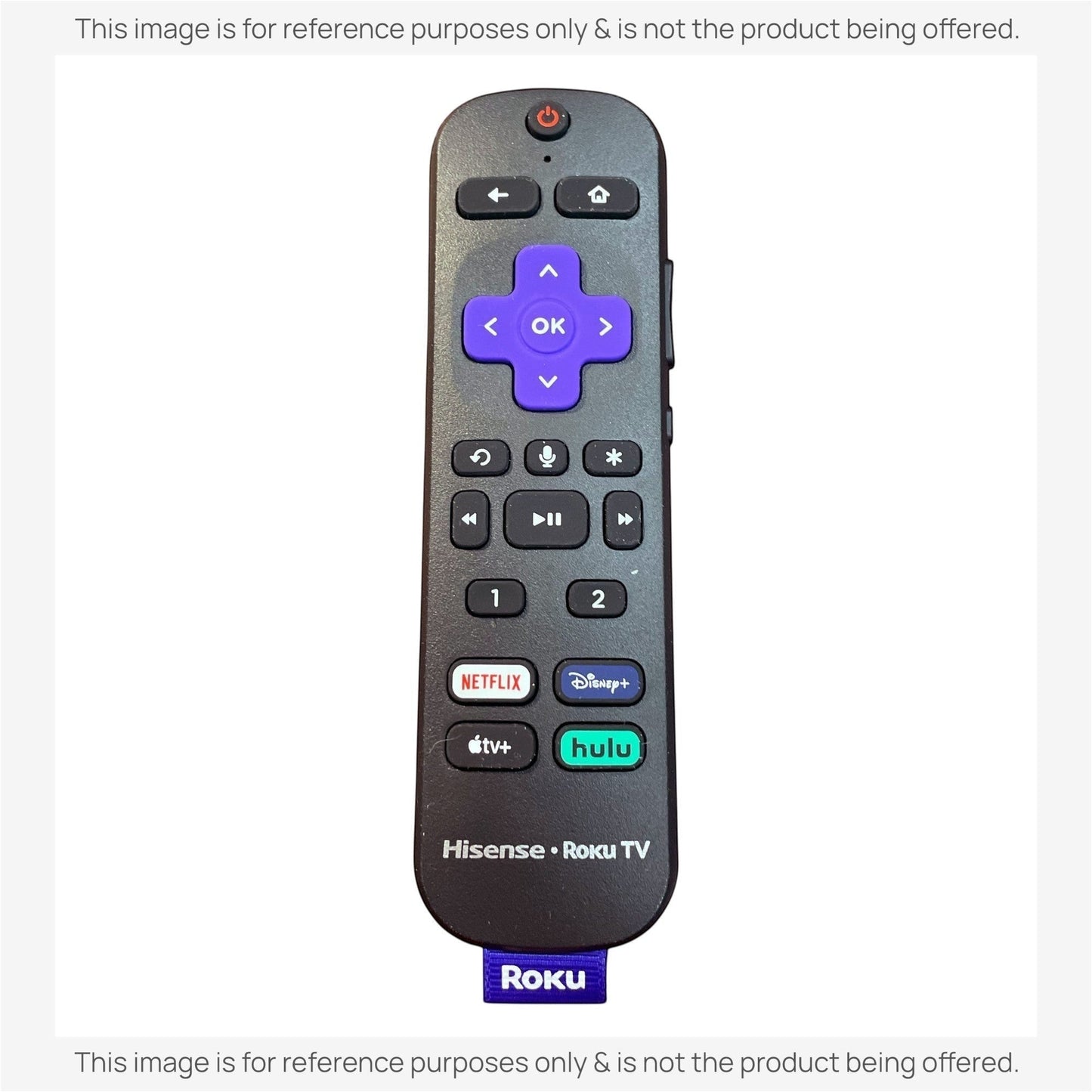 Anderic Substitute for Hisense RC-MC5 ROKU TV Remote Control 3226001169 [RCGZ1, NO HEADPHONE JACK / FAVORITE KEYS]
