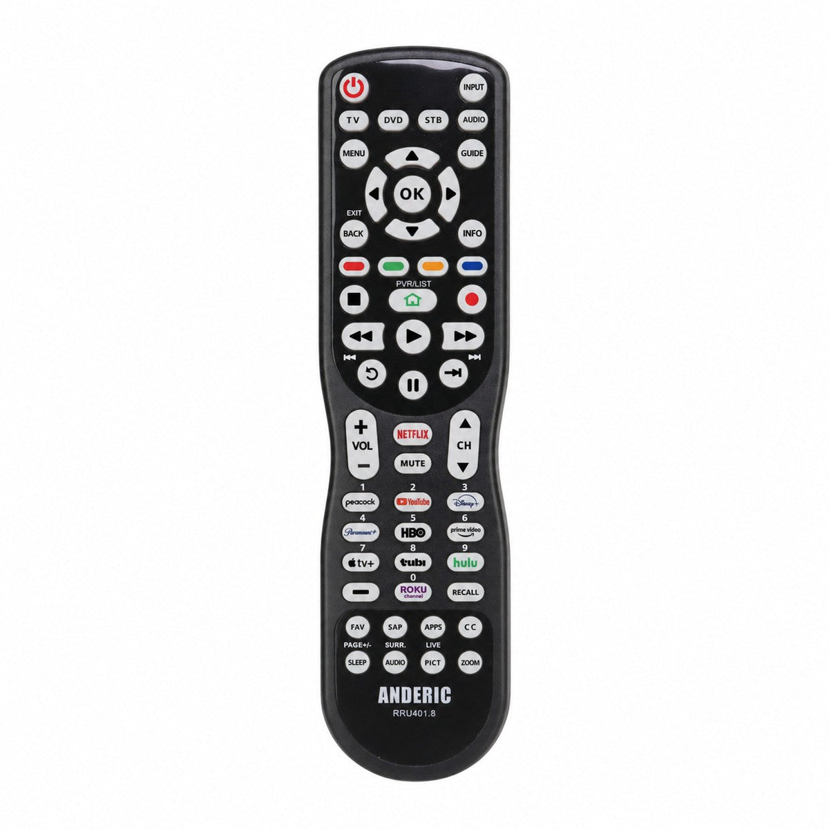 Anderic Substitute for RCA RCRPS02GZ 1-Device Universal Remote Control [RRU401]