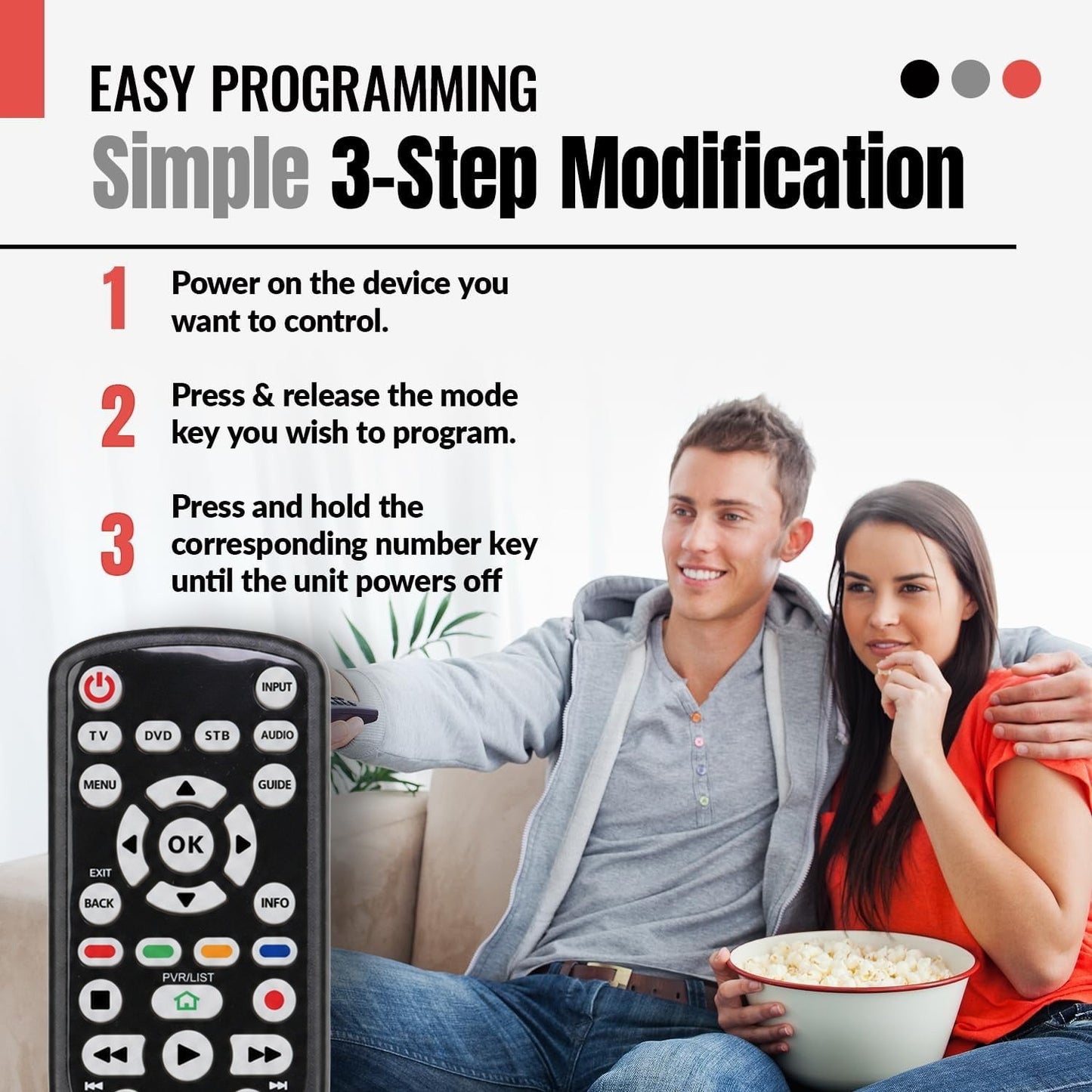 Anderic Substitute for RCA RCRPS02GZ 1-Device Universal Remote Control [RRU401]