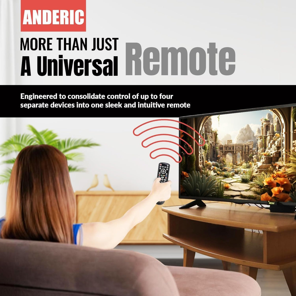 Anderic Substitute for Panasonic N2QAYB000829 TV Remote Control [RRU401-2680]