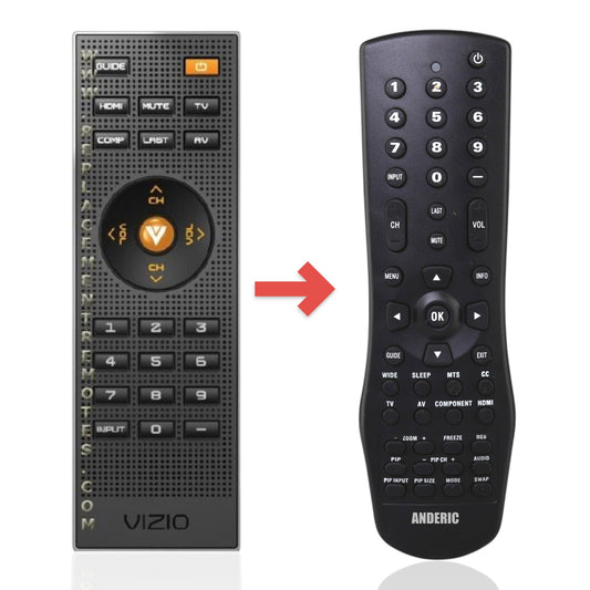 Anderic Substitute for Vizio VR3J TV Remote Control [VR1]